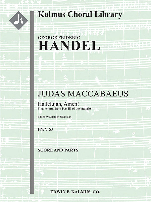 Judas Maccabaeus, HWV 63, Act III, Final Chorus: Hallelujah, Amen Cover Image
