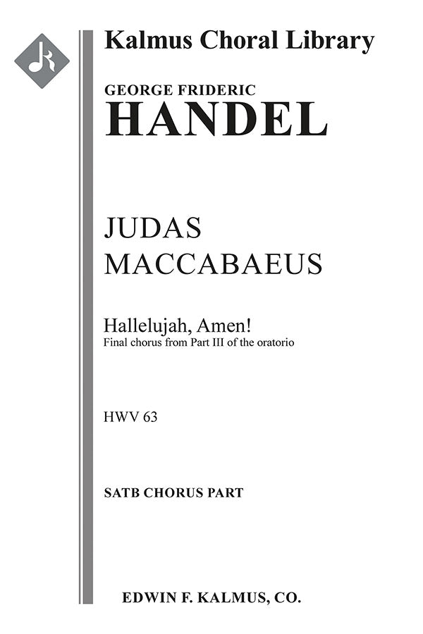 Judas Maccabaeus, HWV 63, Act III, Final Chorus: Hallelujah, Amen Cover Image