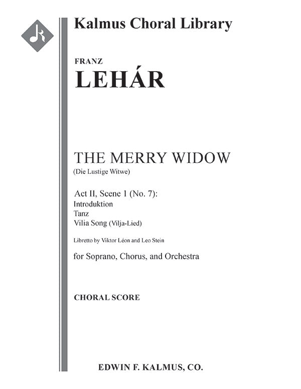 Die Lustige Witwe (The Merry Widow): Vilia Song (Vilja-Lied) Cover Image