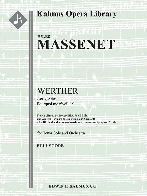 Werther: Act 3, Aria: Pourquoi me reveiller (tenor; excerpt) Cover Image