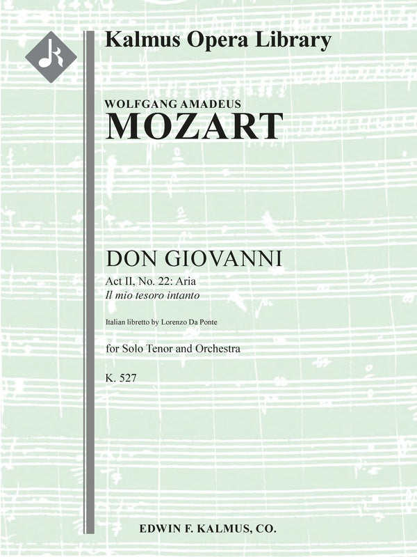 Don Giovanni, K. 527: Act II, No. 22, Aria: Il mio tesoro intanto [tenor] Cover Image