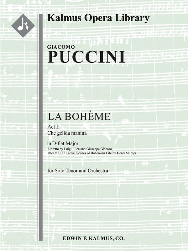 La Boheme: Act I, Aria: Che gelida manina (tenor, Db) Cover Image
