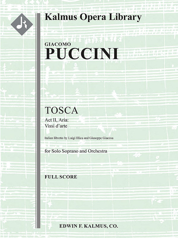 Tosca, Act II Aria: Vissi d'arte (soprano) Cover Image