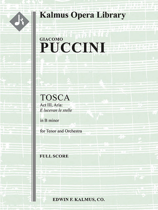 Tosca: Act III, Aria: E lucevan le stelle (tenor) (excerpt) Cover Image