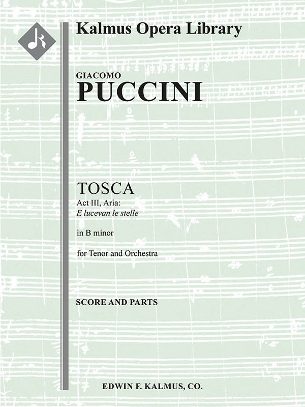 Tosca: Act III, Aria: E lucevan le stelle (tenor) (excerpt) Cover Image