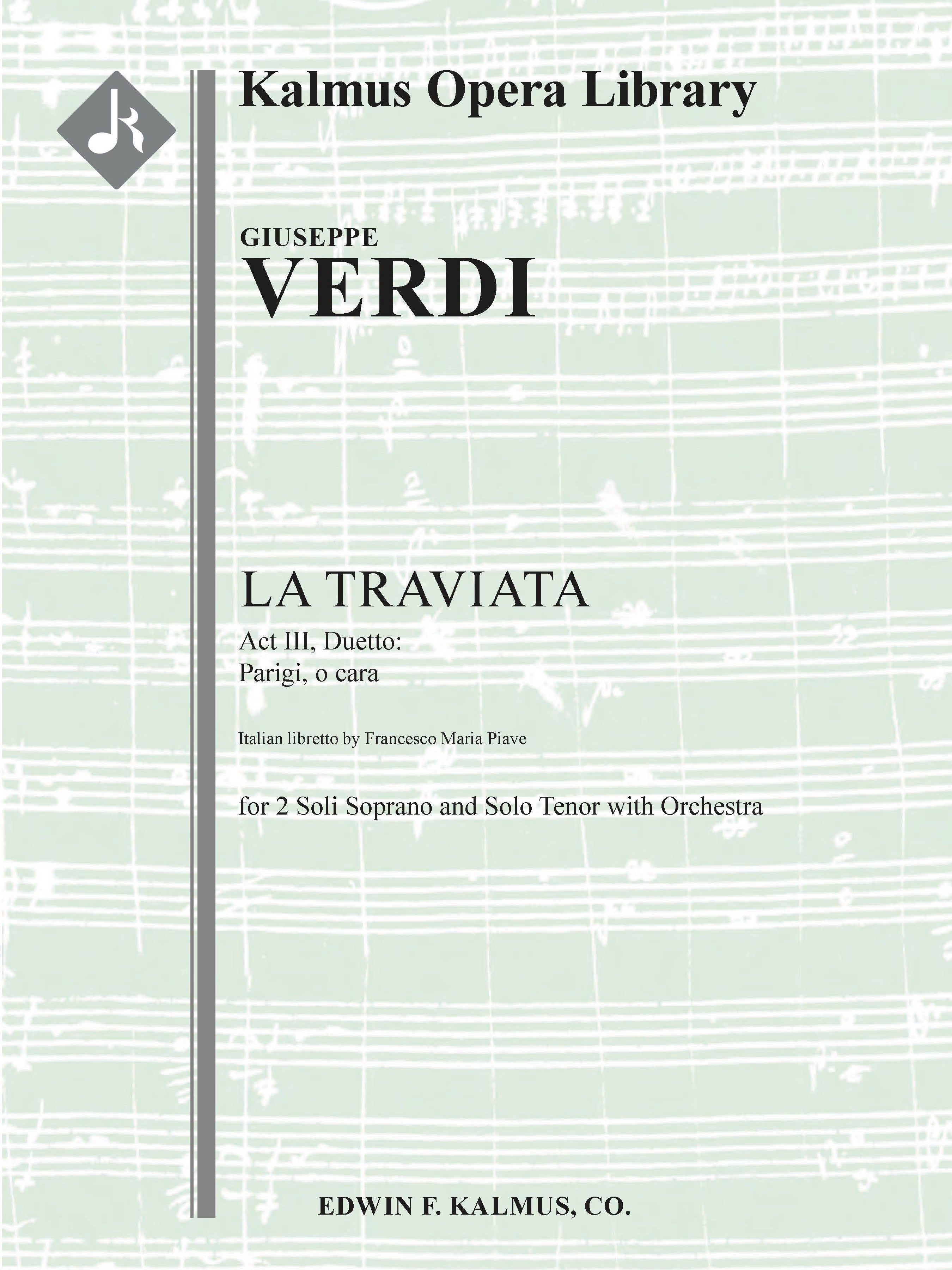 Traviata, La: Act III, Duetto: Parigi, o cara (soprano, tenor) (excerpt) Cover Image