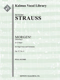 Morgen from Four Songs, Op. 27/4 [composer's transcription in G] Cover Image