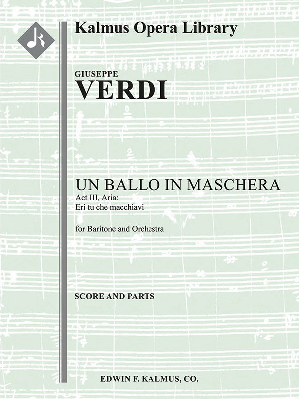 Un Ballo in Maschera: Act III, Aria: Eri tu che macchiavi Cover Image
