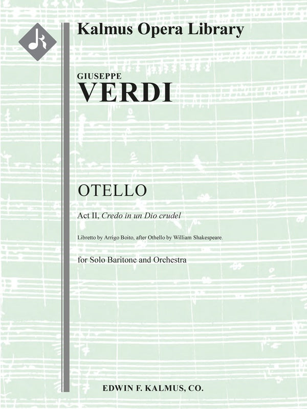 Otello: Act II, Credo: Credo in un Dio crudel [baritone] Cover Image