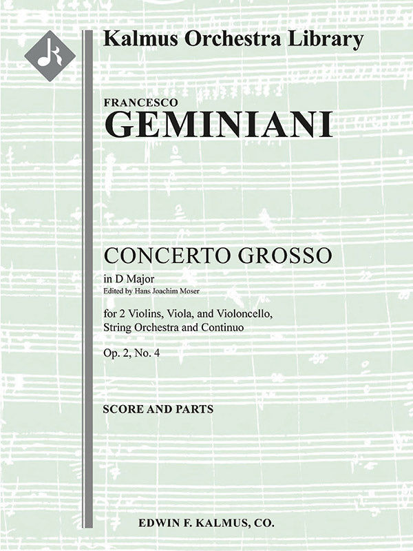 Concerto Grosso in D, Op. 2, No. 4 Cover Image
