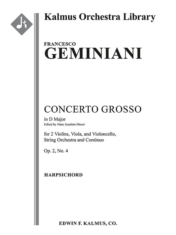 Concerto Grosso in D, Op. 2, No. 4 Cover Image