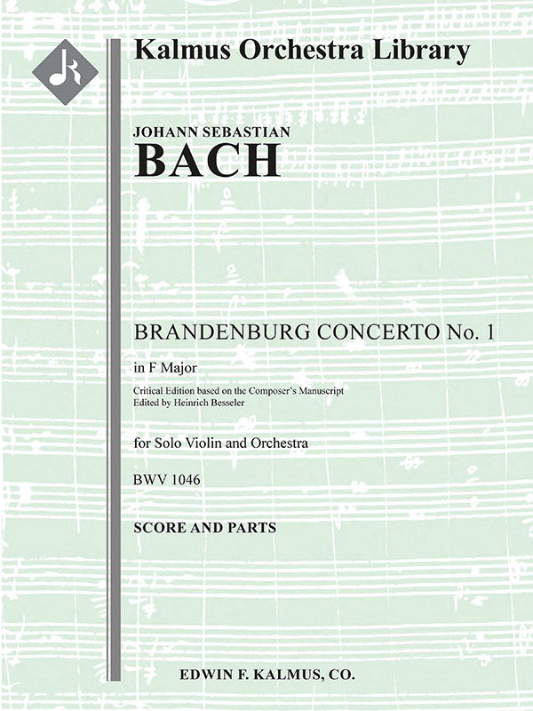 Brandenburg Concerto No. 1 in F, BWV 1046 (critical edition) Cover Image