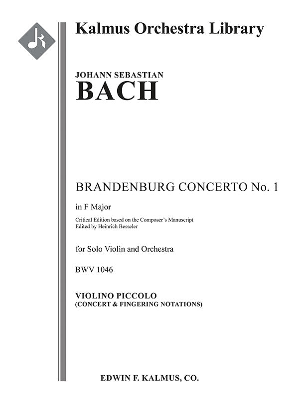 Brandenburg Concerto No. 1 in F, BWV 1046 (critical edition) Cover Image