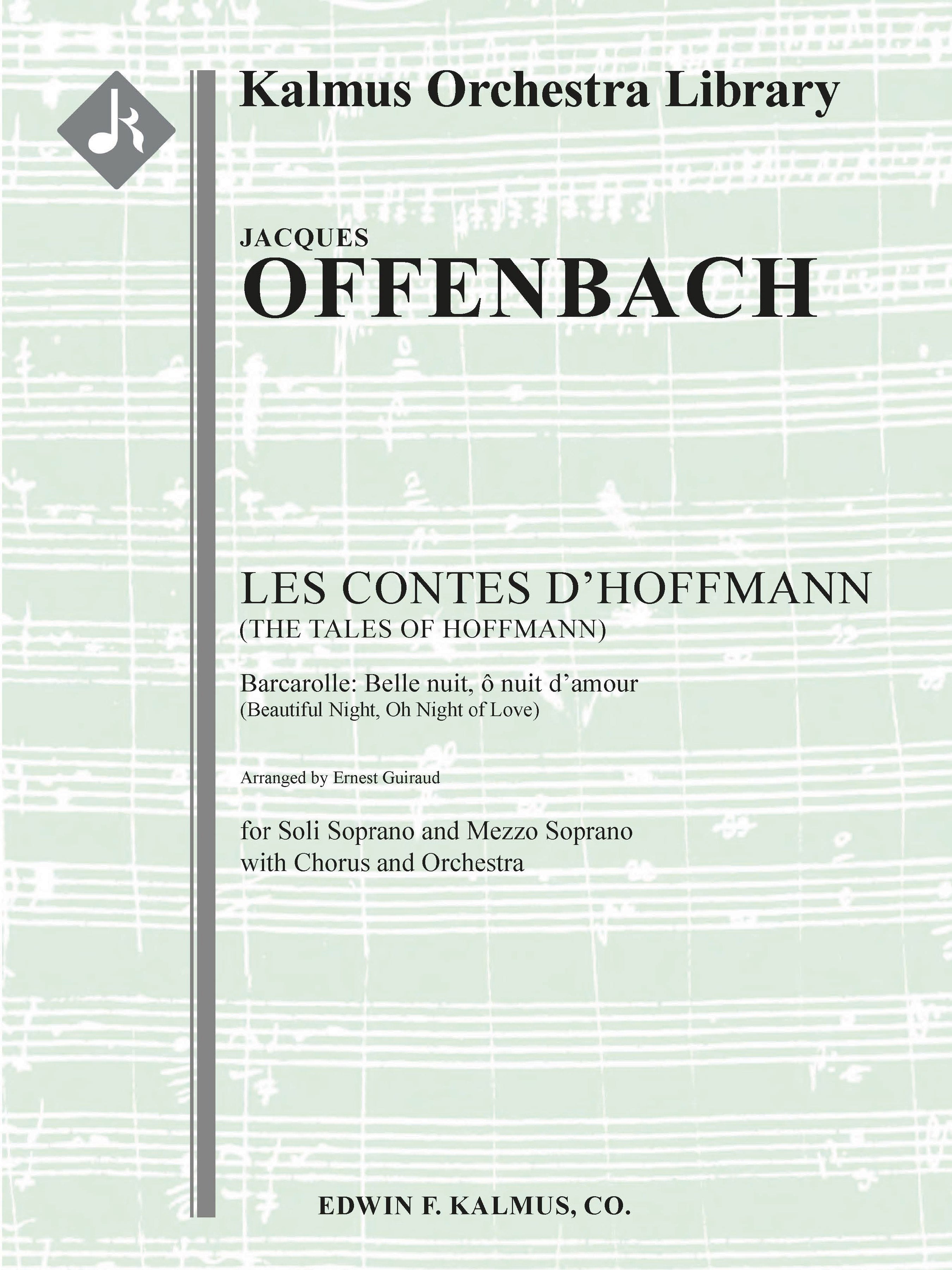 The Tales of Hoffmann (Les Contes d'Hoffmann): Barcarolle: Belle nuit, o nuit d'amour Cover Image