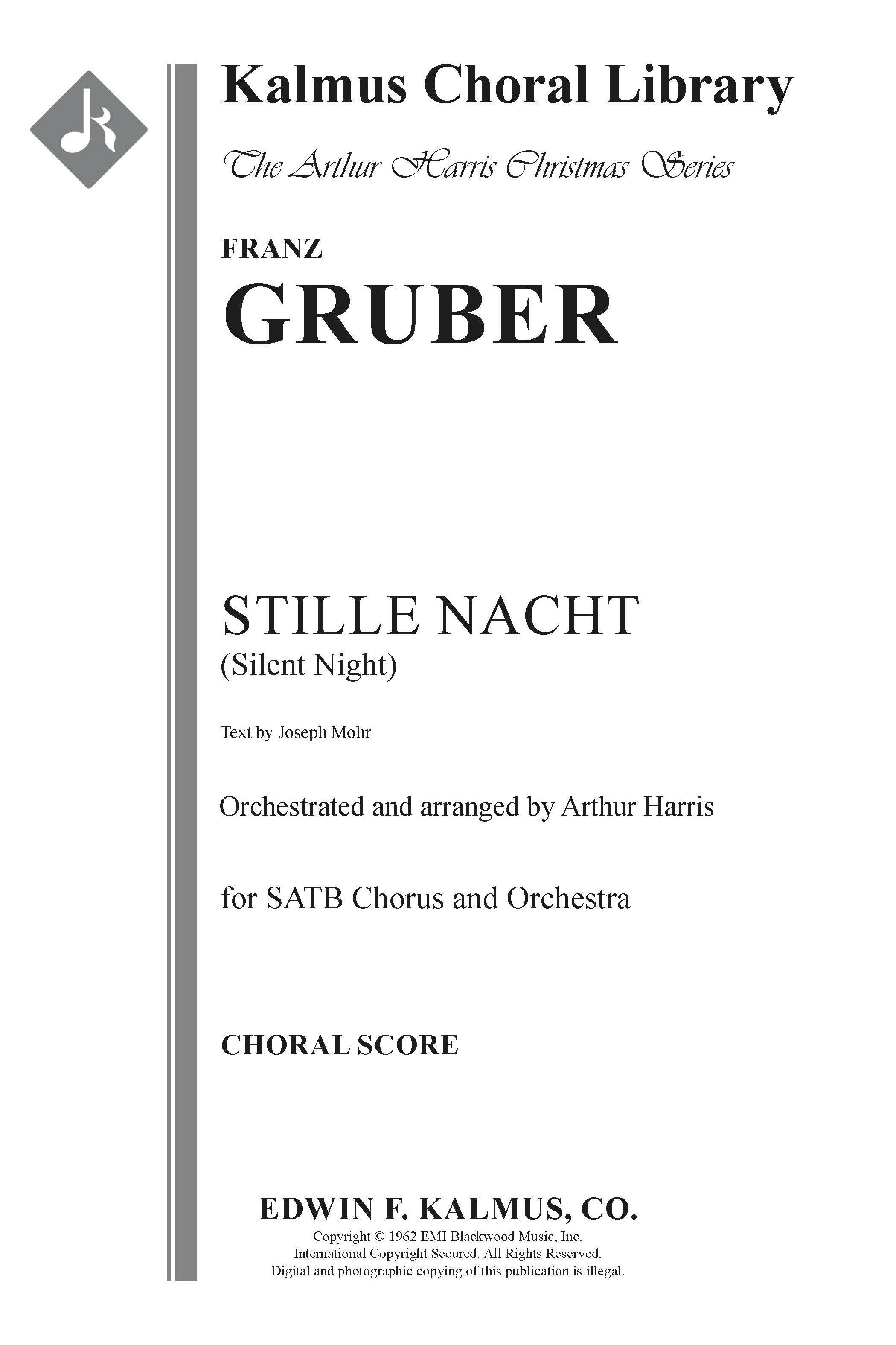 Stille Nacht (Silent Night) for Chorus and Orchestra Cover Image