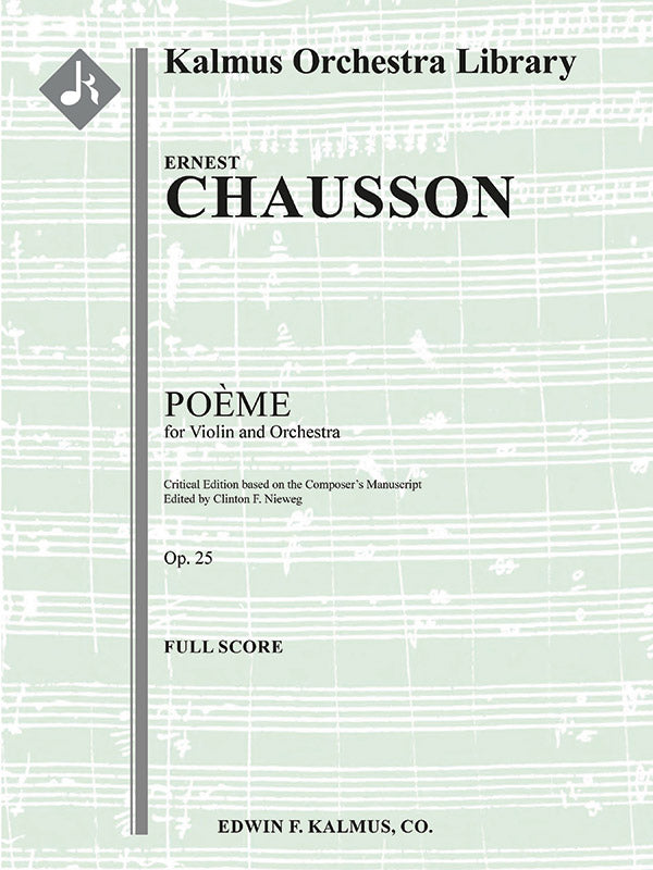 Poeme for Violin and Orchestra, Op. 25 Cover Image