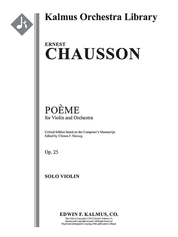 Poeme for Violin and Orchestra, Op. 25 Cover Image