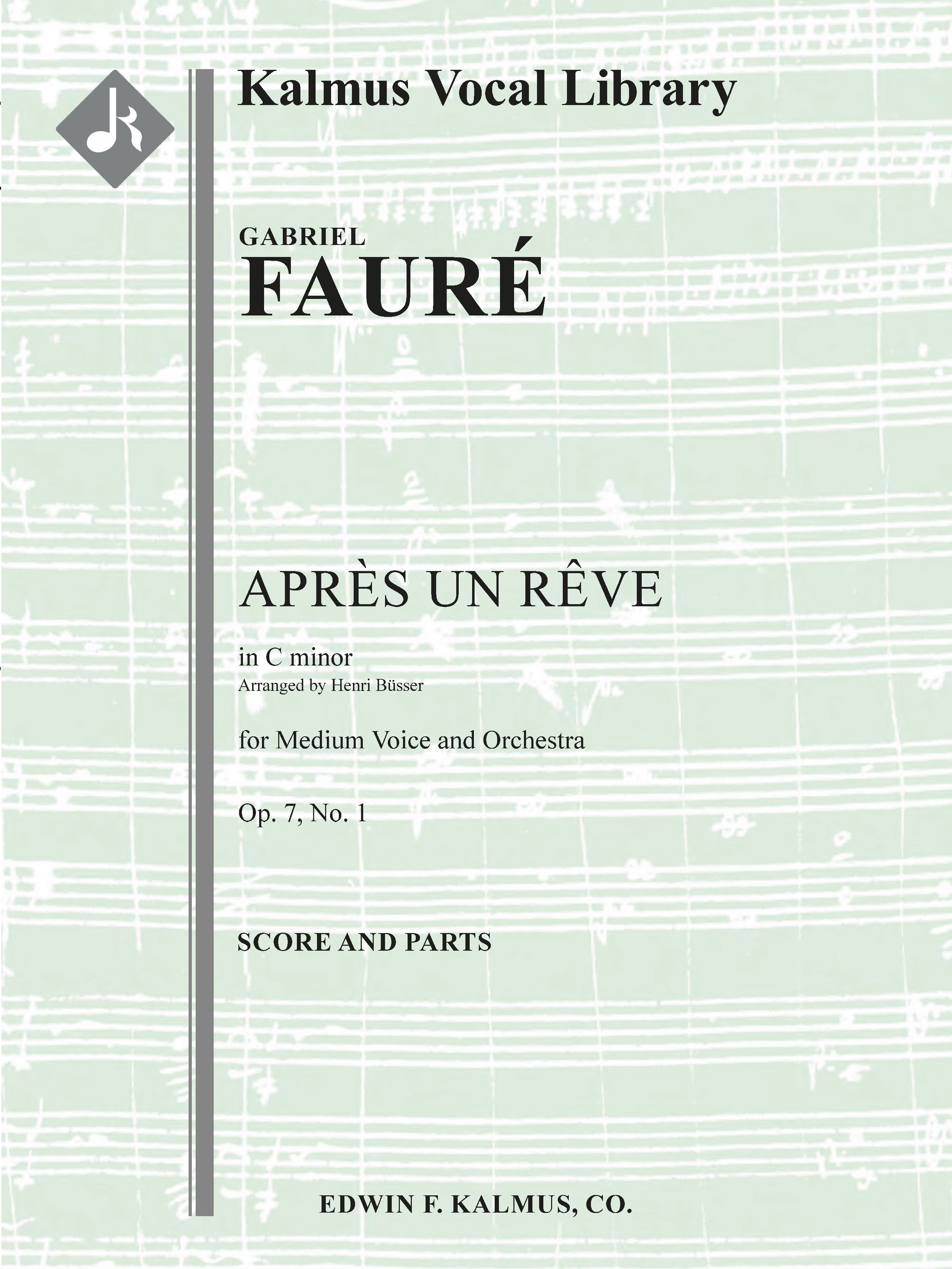 Apres un Reve, Op. 7, No. 1 Cover Image