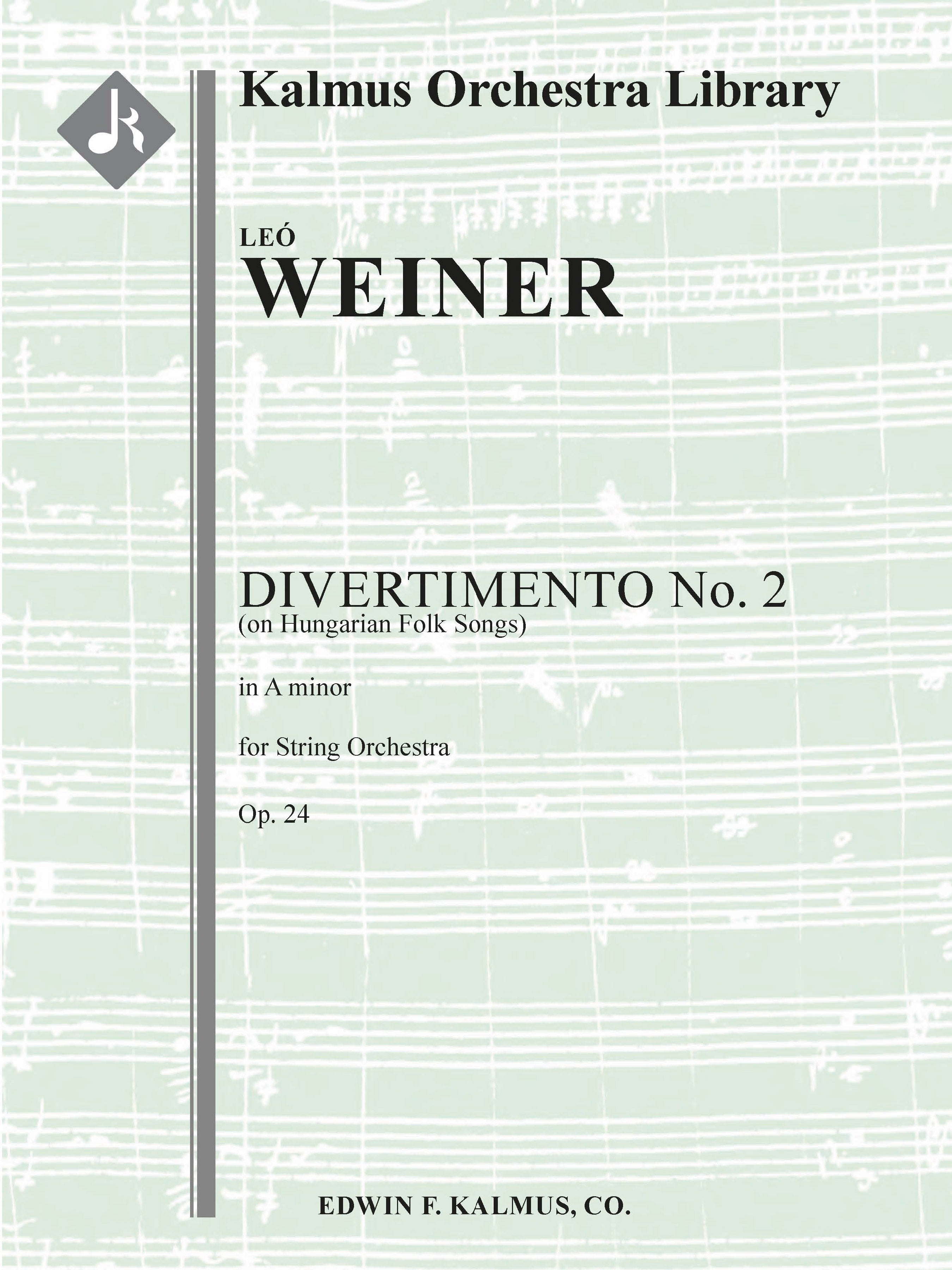 Divertimento No. 2 in A minor, Op. 24 (on Hungarian Folk Songs) Cover Image