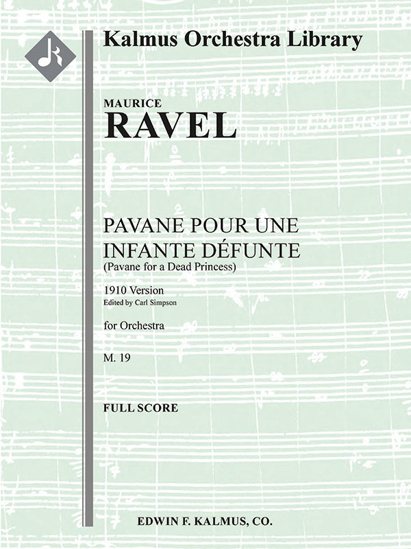 Pavane Pour une Infante Defunte (Pavane for a Dead Princess), M. 19 Cover Image