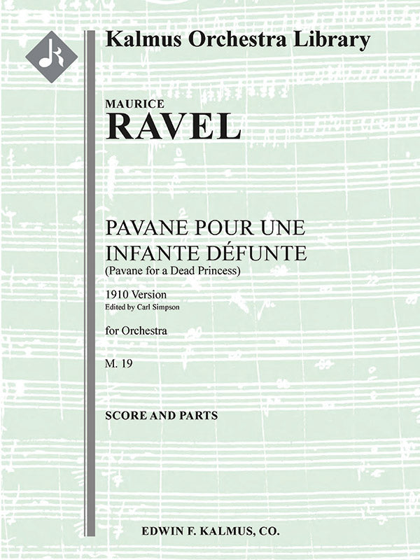 Pavane Pour une Infante Defunte (Pavane for a Dead Princess), M. 19 Cover Image