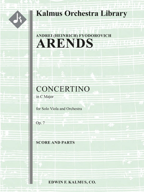 Concertino for Viola in C, Op. 7 Cover Image