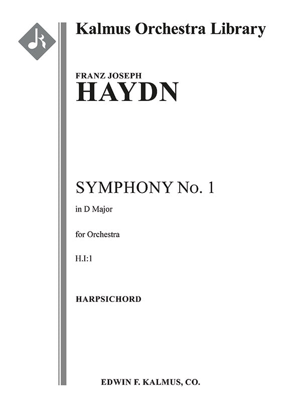 Symphony No. 1 in D, H.I:1 Cover Image