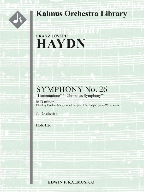 Symphony No. 26 in D minor 'Lamentatione' ('Christmas Symphony') [Hob. I:26] Cover Image