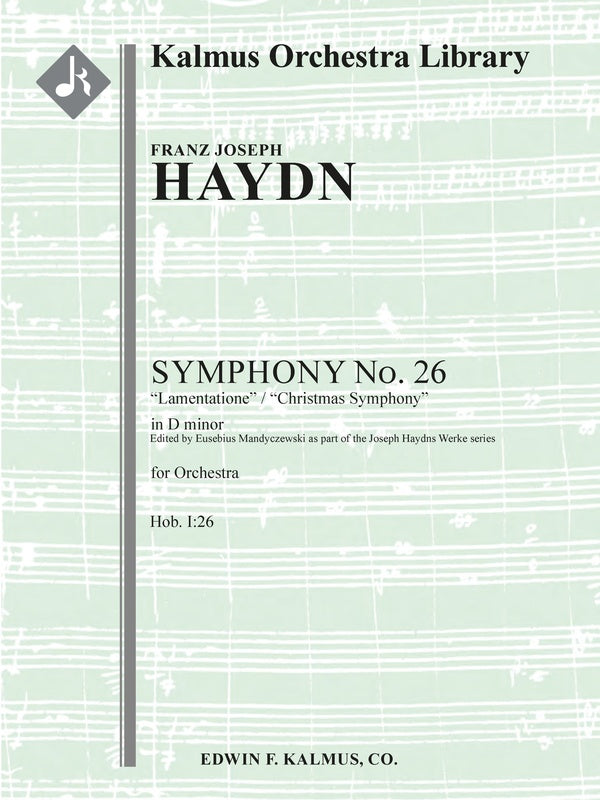 Symphony No. 26 in D minor 'Lamentatione' ('Christmas Symphony') [Hob. I:26] Cover Image