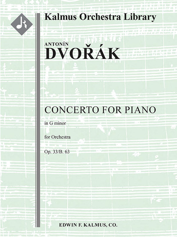 Concerto for Piano in G minor, Op. 33/B. 63 Cover Image