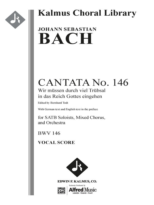 Cantata No. 146: Wir müssen durch viel Trübsal in das Reich Gottes eingehen, BWV 146 Cover Image