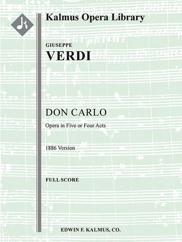 Don Carlo (1886 Version in 5 or 4 Acts) Cover Image