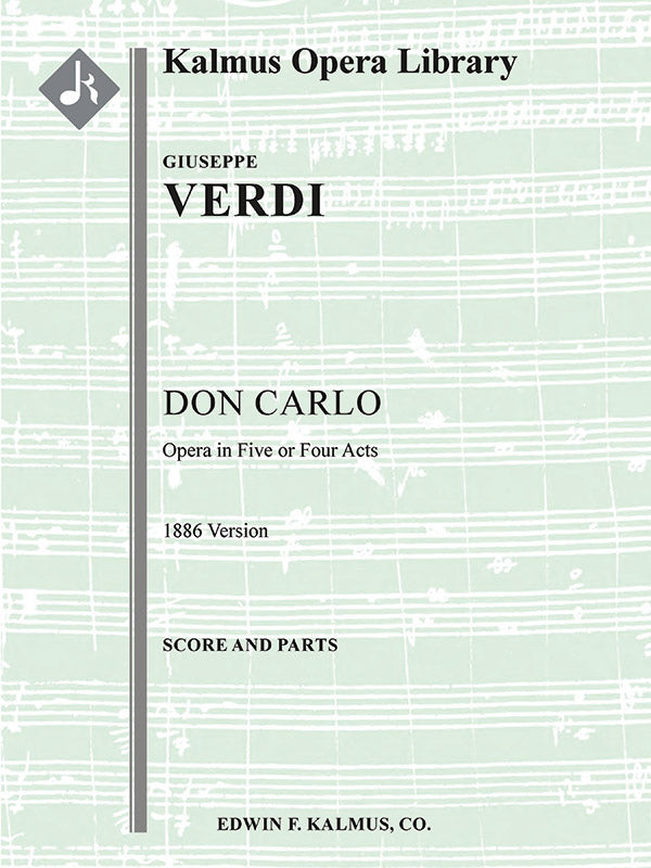 Don Carlo (1886 Version in 5 or 4 Acts) Cover Image