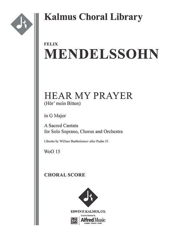 Hear My Prayer (Hor' mein Bitten) in G Major, WoO 15 Cover Image