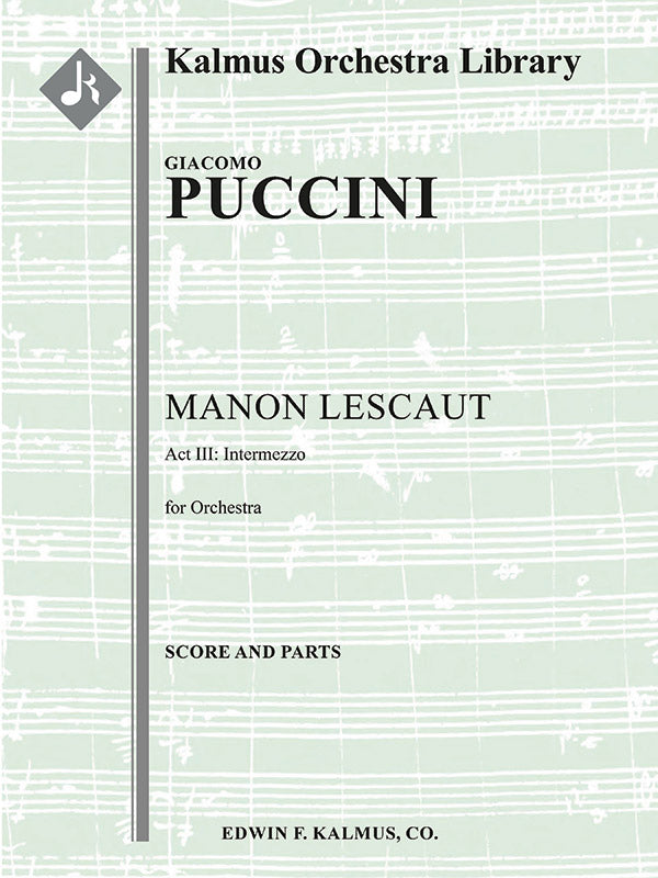 Manon Lescaut: Act III: Intermezzo Cover Image