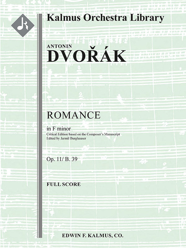 Romance in F minor, Op. 11/ B. 39 (critical edition) Cover Image