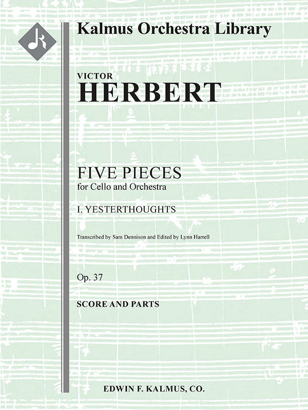 Five Pieces for Cello and Orchestra: I. Yesterthoughts, Op. 37 Cover Image