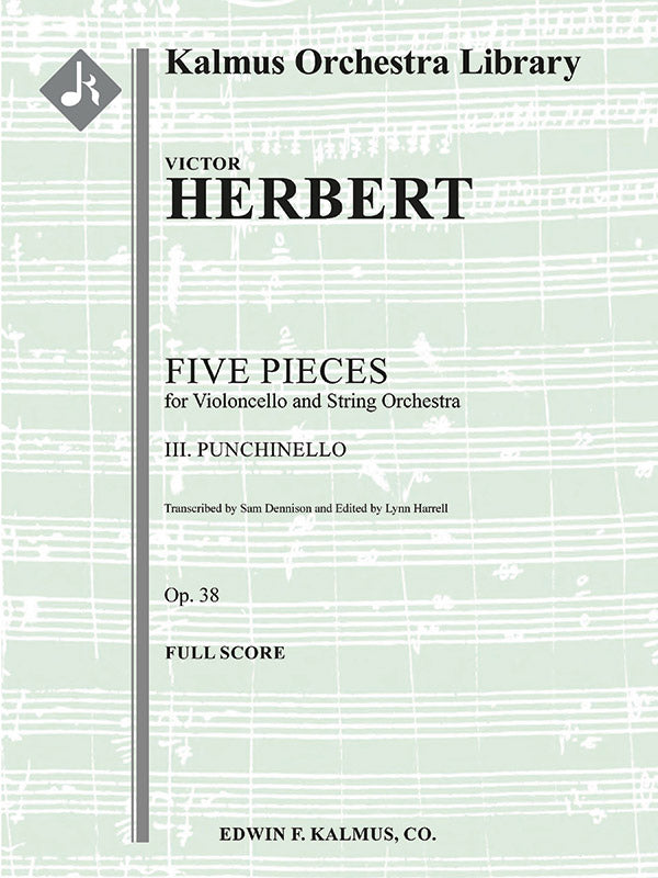 Five Pieces for Cello and Orchestra: III. Punchinello, Op. 38 Cover Image