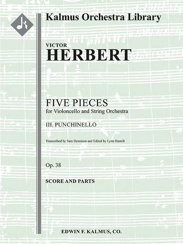 Five Pieces for Cello and Orchestra: III. Punchinello, Op. 38 Cover Image