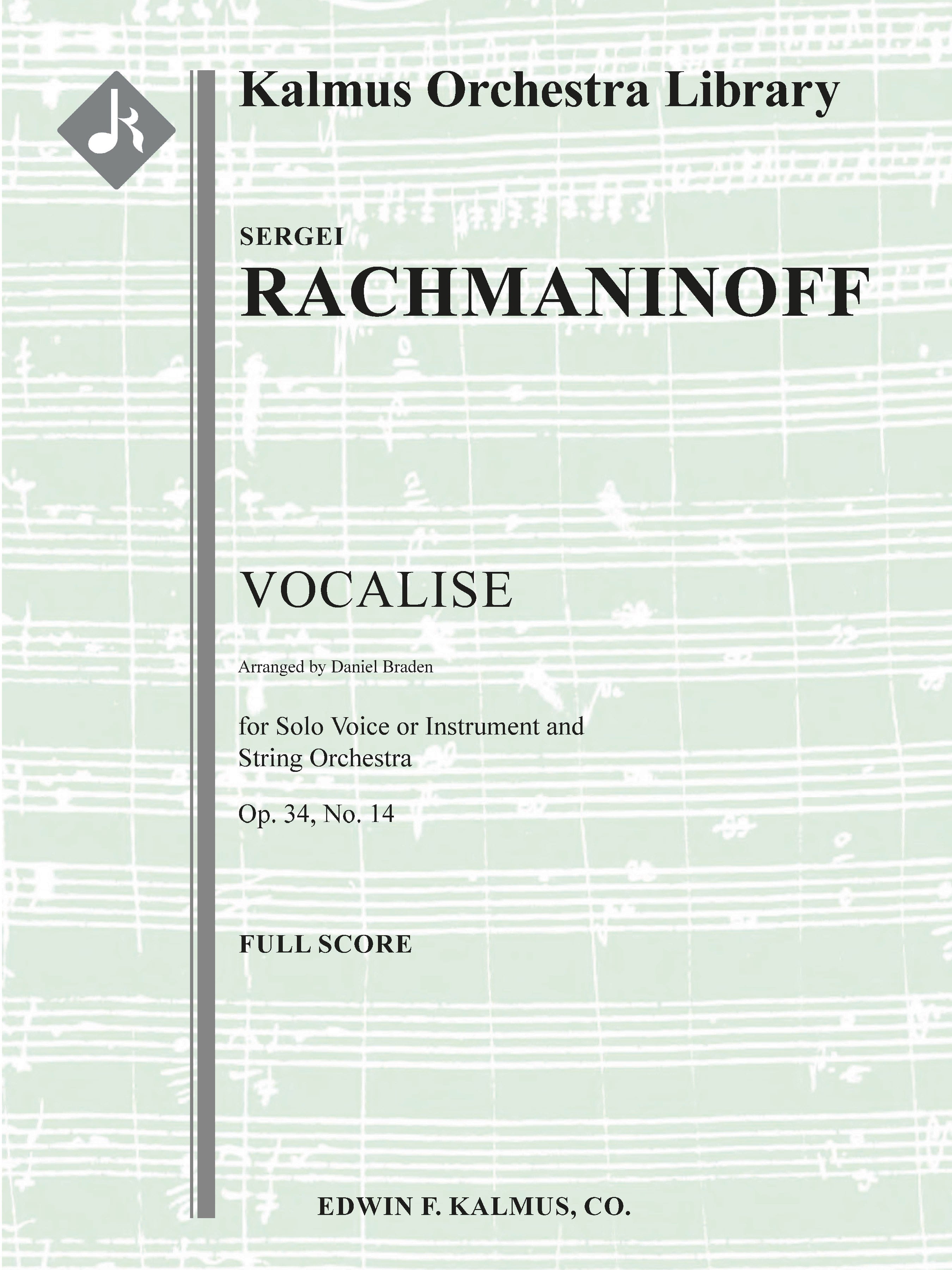 Vocalise, Op. 34, No. 14 (C# minor) Cover Image