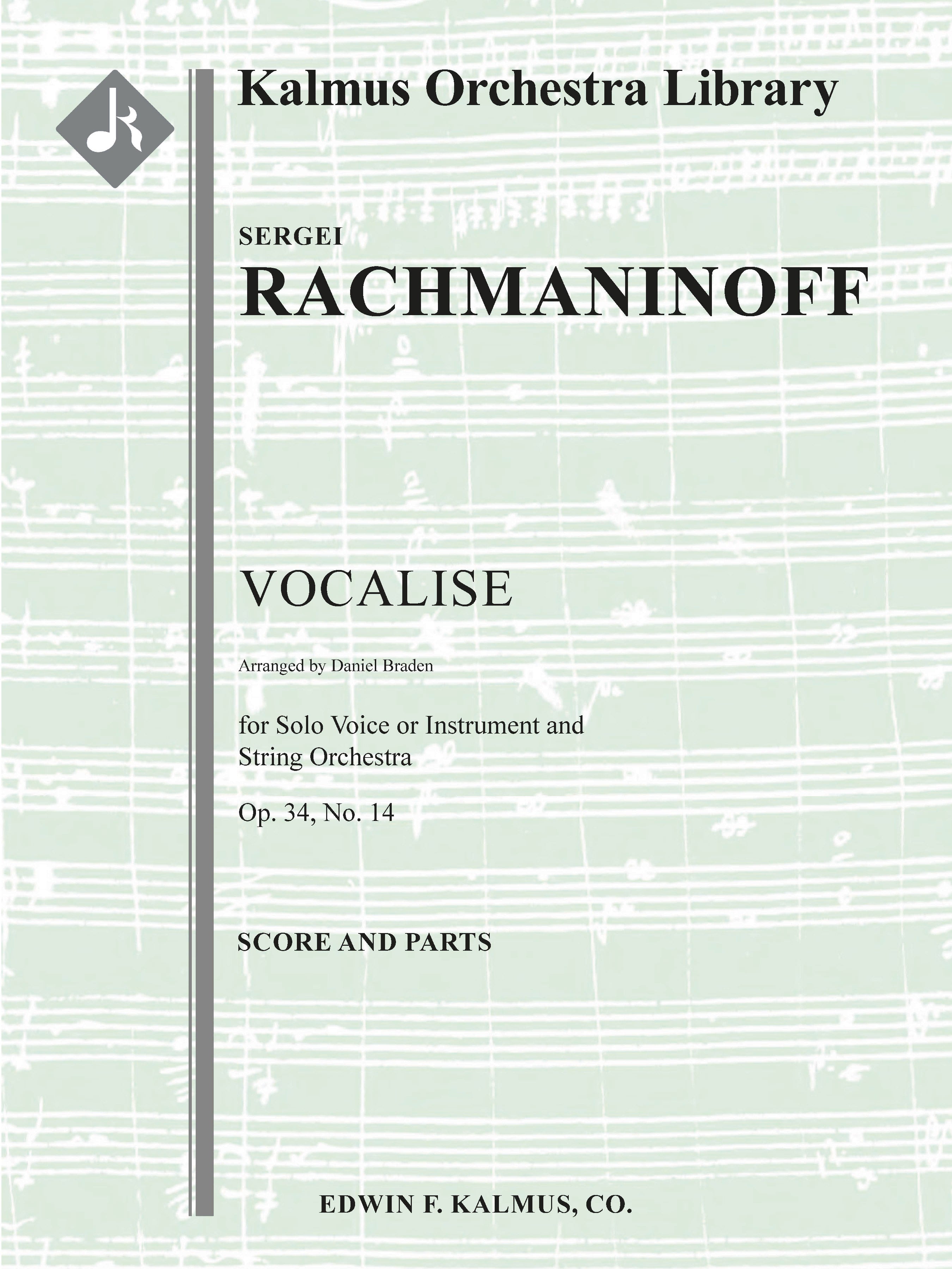 Vocalise, Op. 34, No. 14 (C# minor) Cover Image