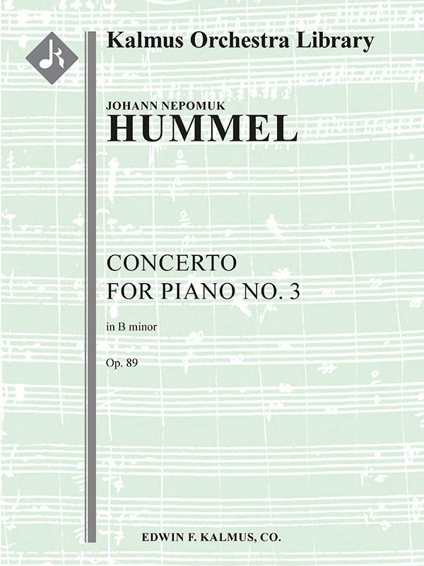 Concerto for Piano No. 3 in B minor, Op. 89 Cover Image