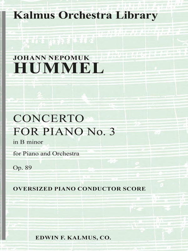 Concerto for Piano No. 3 in B minor, Op. 89 Cover Image