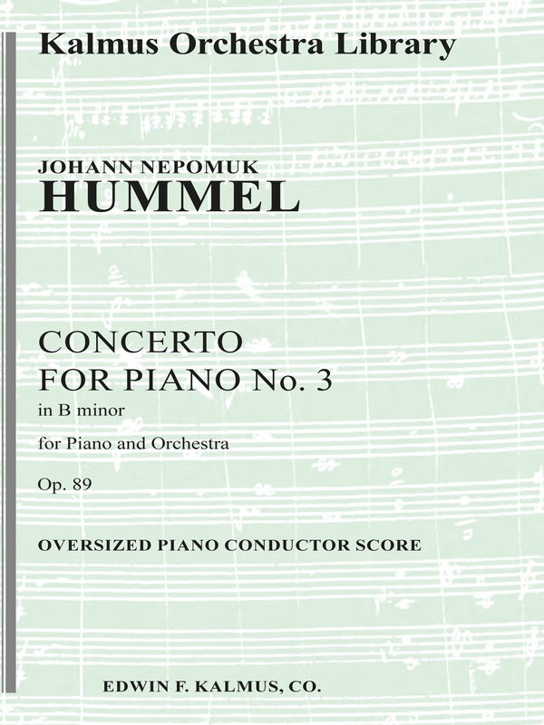 Concerto for Piano No. 3 in B minor, Op. 89 Cover Image