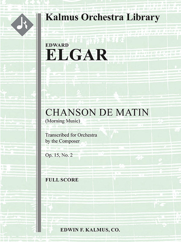 Chanson de Matin, Op. 15/2 [composer's transcription] Cover Image