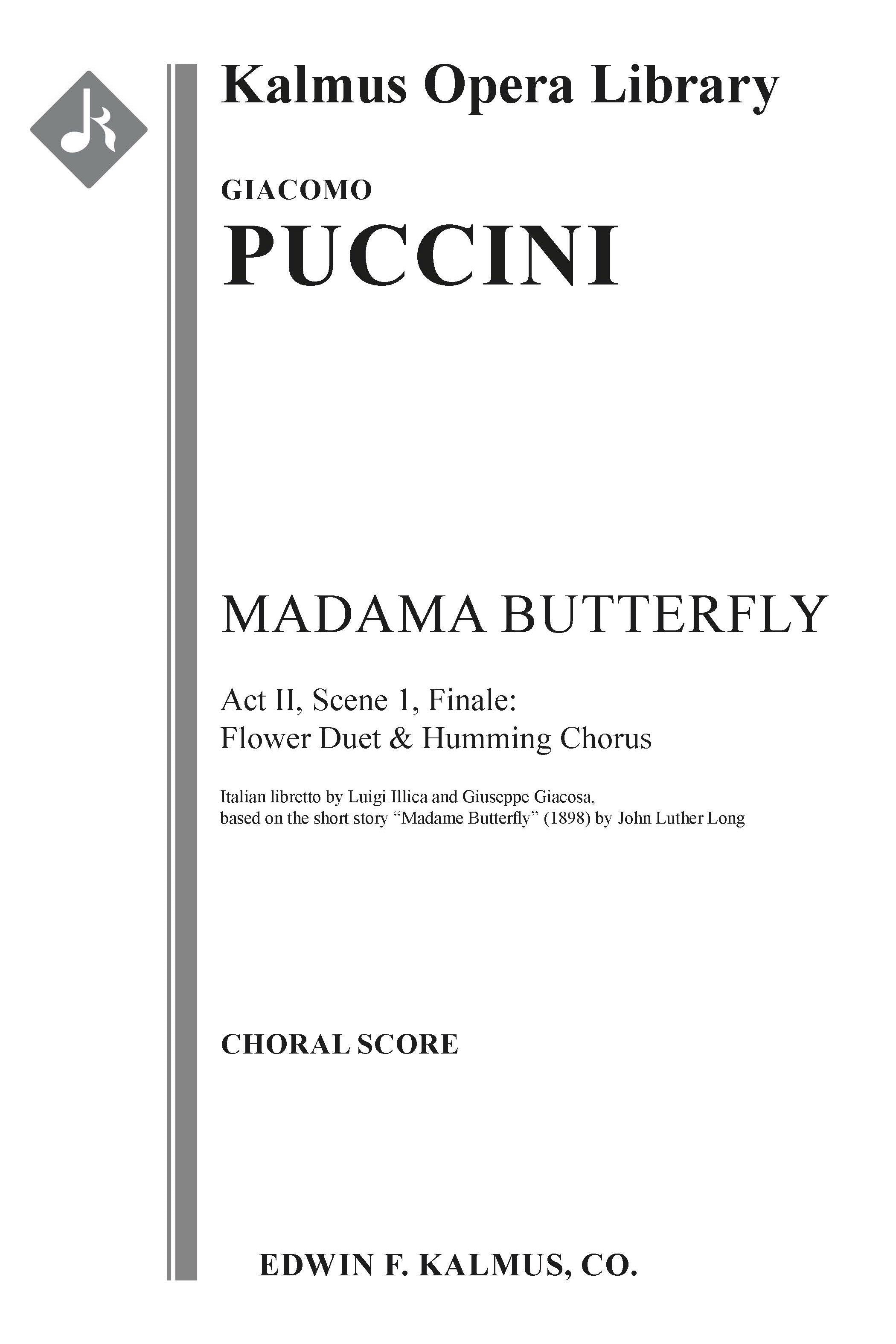 Madama Butterfly: Act II, Sc. 1, Finale: Flower Duet & Humming Chorus Cover Image