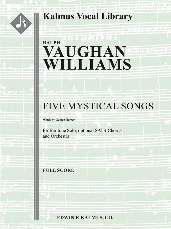 Five Mystical Songs for Baritone and Orchestra (and optional Mixed Choir) Cover Image