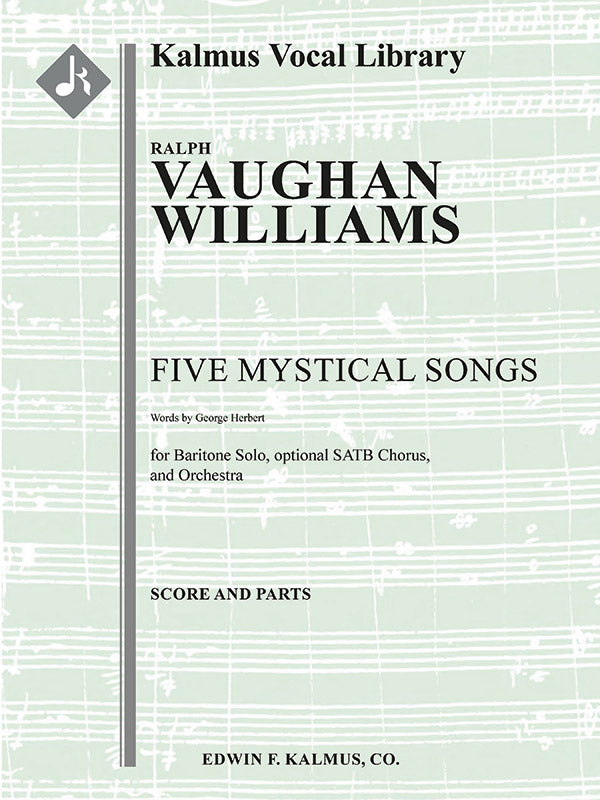 Five Mystical Songs for Baritone and Orchestra (and optional Mixed Choir) Cover Image