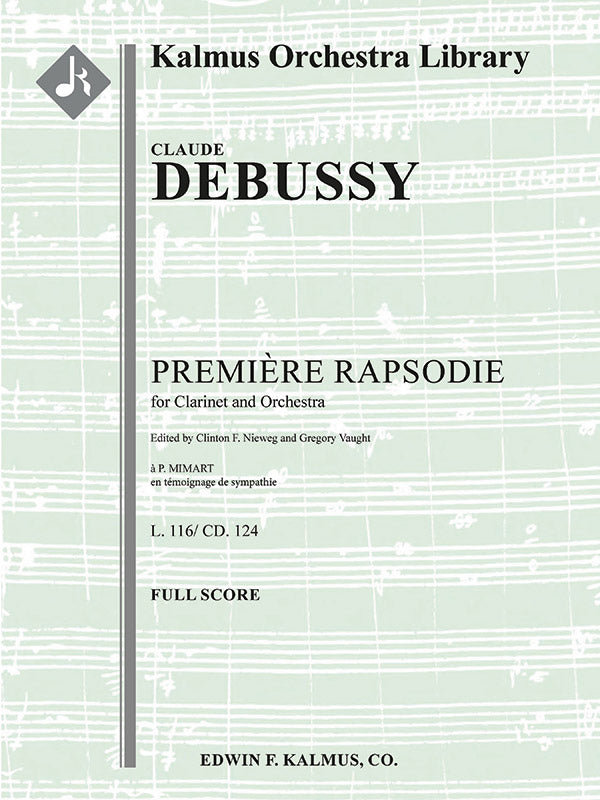 Premiere Rapsodie pour Clarinet et Orchestre (First Rhapsody for Clarinet & Orchestra) Cover Image