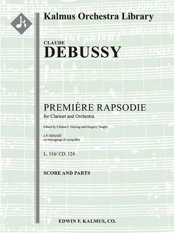 Premiere Rapsodie pour Clarinet et Orchestre (First Rhapsody for Clarinet & Orchestra) Cover Image